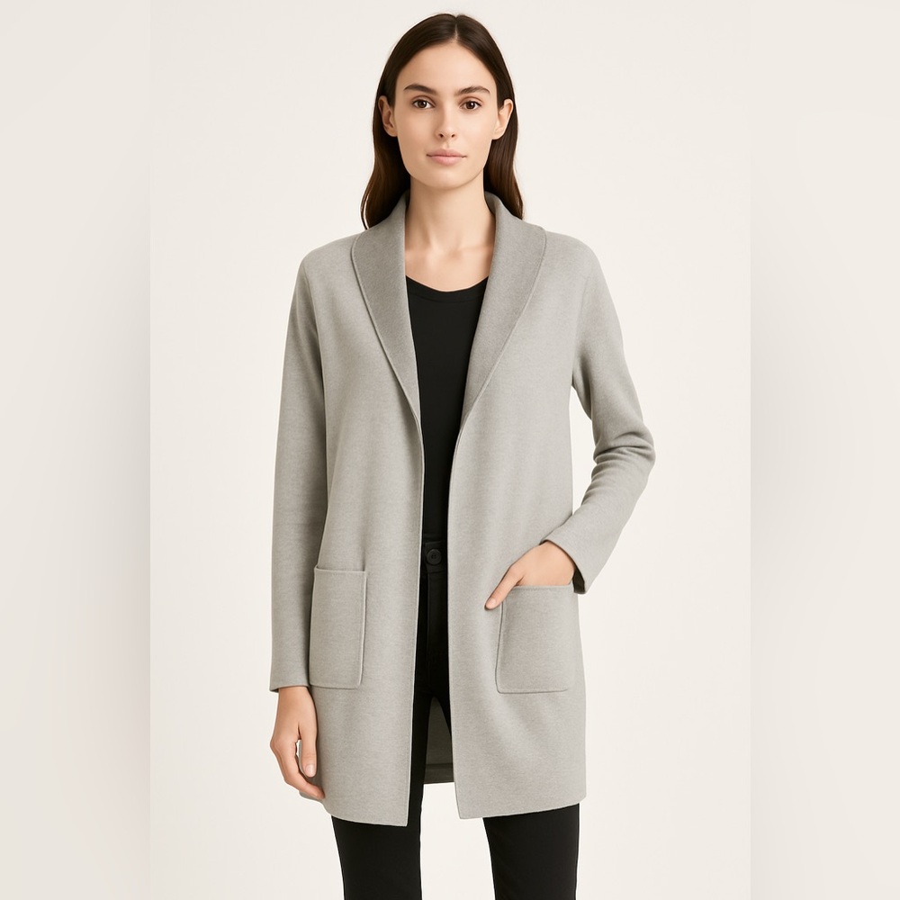 Athleisure by Sioni Open Front Cardigan with 2 Pockets; size XL